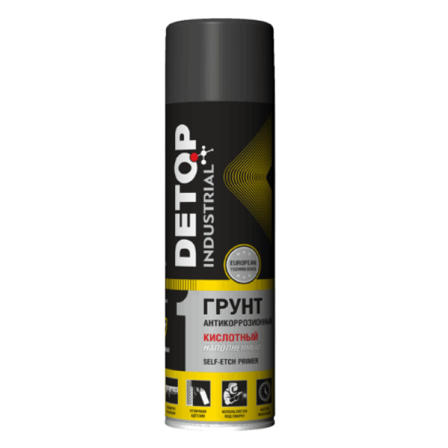 Detop Anti-corrosion acid-filled primer DETOP No. 1, red-brown, aerosol 650 ml DTI-A07676 – buy in Saratov | carpaint.kz