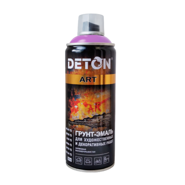 Deton Primer-enamel for artistic and decorative works DETON ART, Lilac, aerosol 520 ml DTN-A70674 – buy in Saratov | carpaint.kz