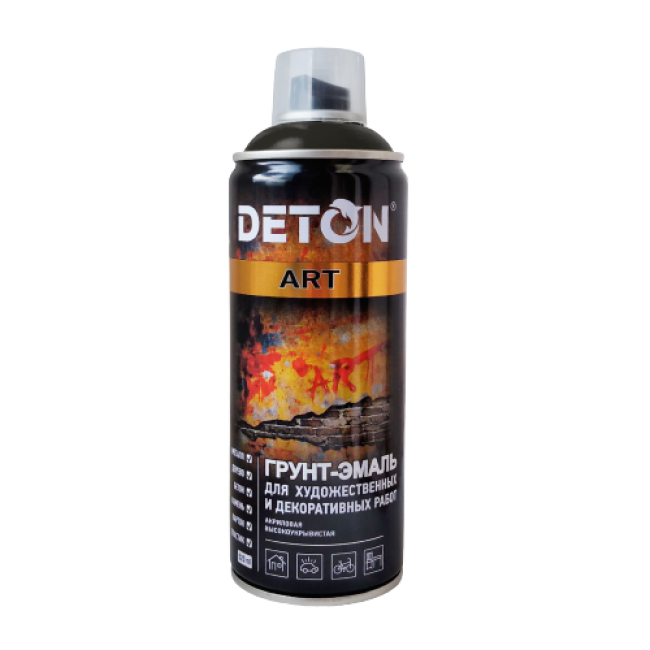 Deton 用于艺术和装饰作品的底漆珐琅 DETON ART，大都会灰色，气雾剂 520 毫升 DTN-A07696 图片 – 萨拉托夫 | carpaint.kz