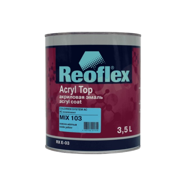 103 MIX Акриловая эмаль 4+1, Окисно-желтая, 3.5л RX E-03-103-3500 – купить в Саратове | Reoflex | carpaint.kz