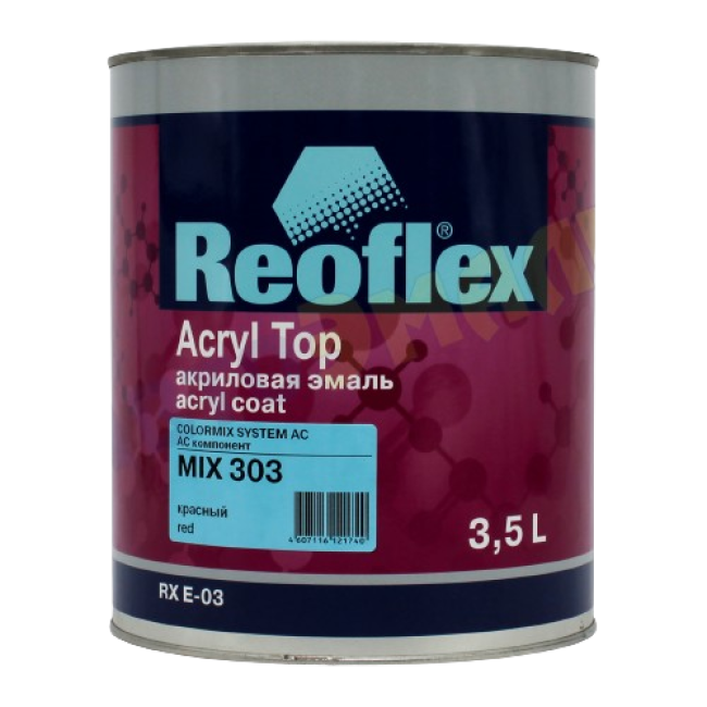 303 MIX Акриловая эмаль 4+1, Красная, 3.5л RX E-03-303-3500 – купить в Саратове | Reoflex | carpaint.kz