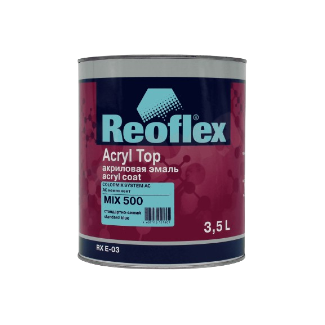 500 MIX Акриловая эмаль 4+1, Стандартно-синяя, 3.5л RX E-03-500-3500 – купить в Саратове | Reoflex | carpaint.kz